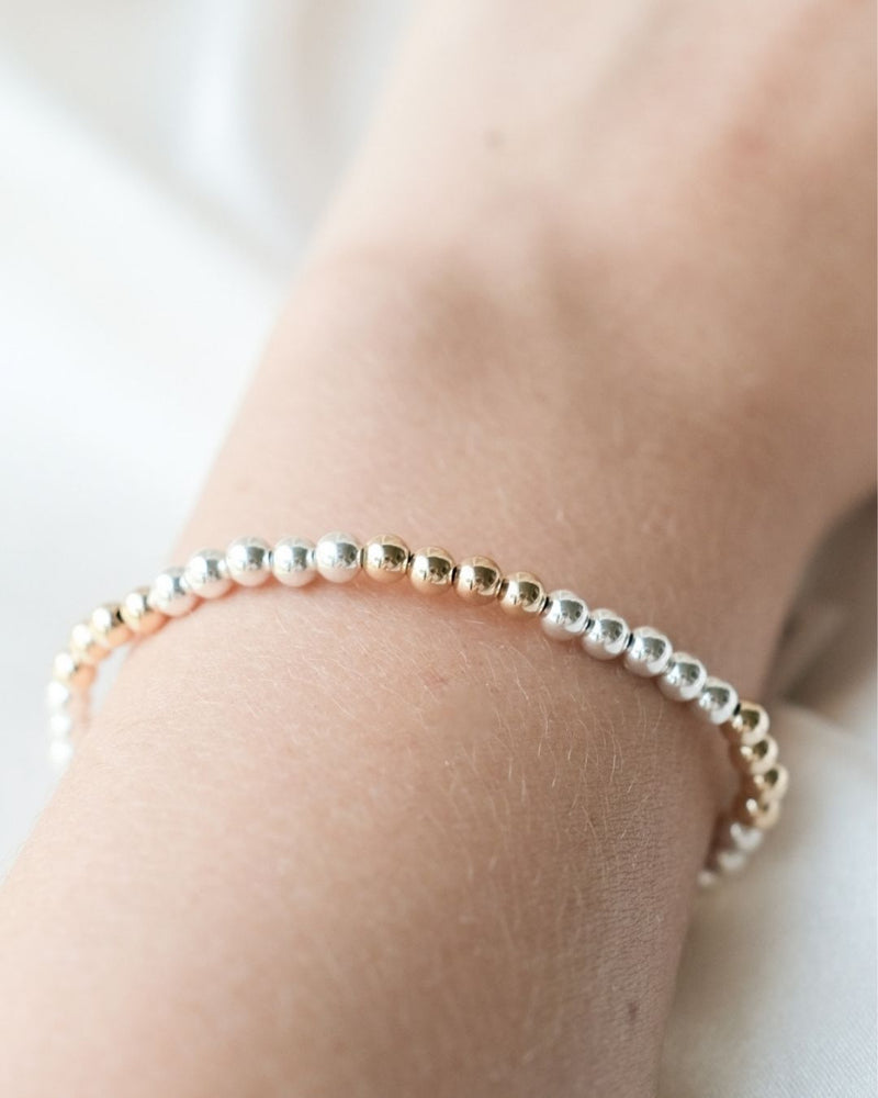 4MM 4 GOLD & 5 SILVER FILLED BEADS