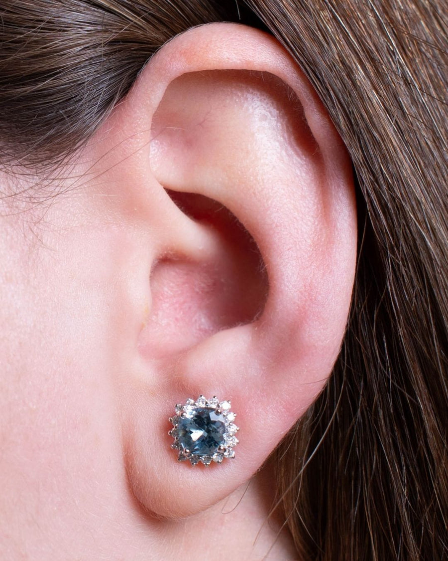 AQUAMARINE & DIAMOND HALO