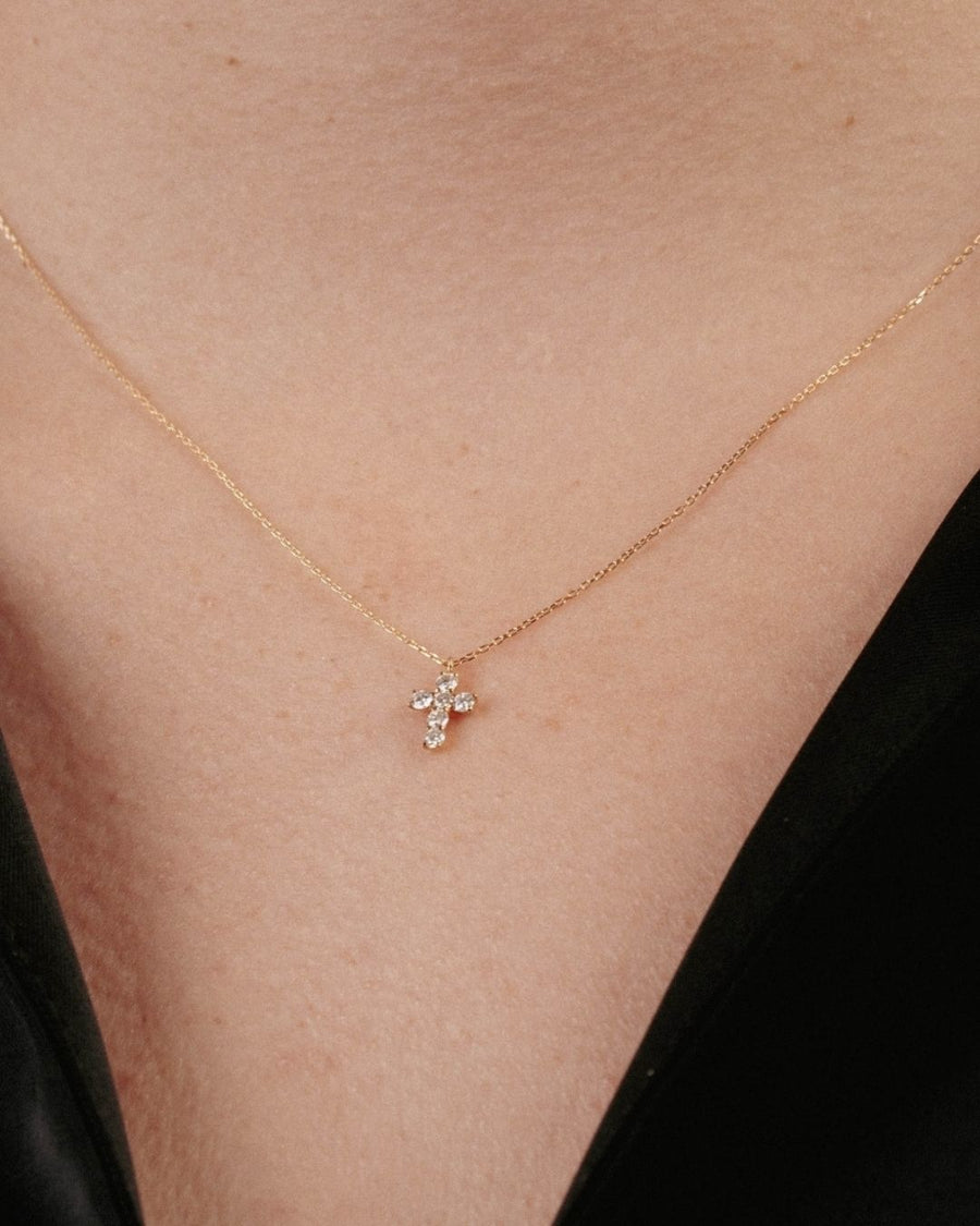 DIAMOND CROSS NECKLACE