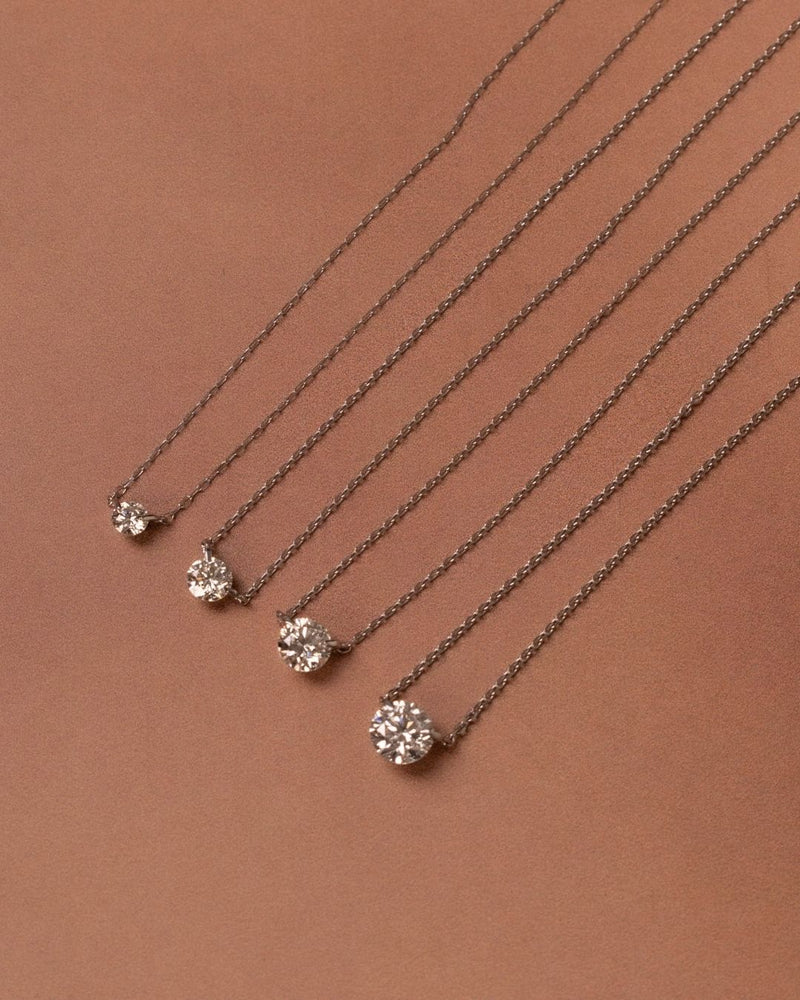 FOUR PRONG SOLITAIRE NECKLACE-LABORATORIO 2.00 Cts.