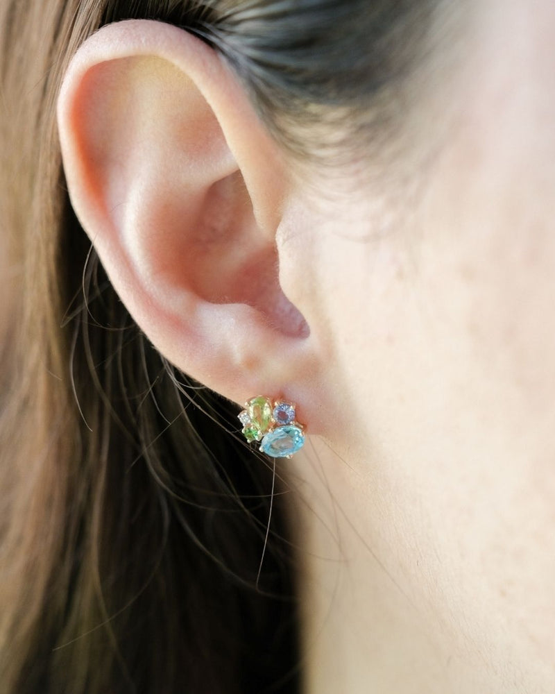 GEMS & DIAMOND EARRINGS