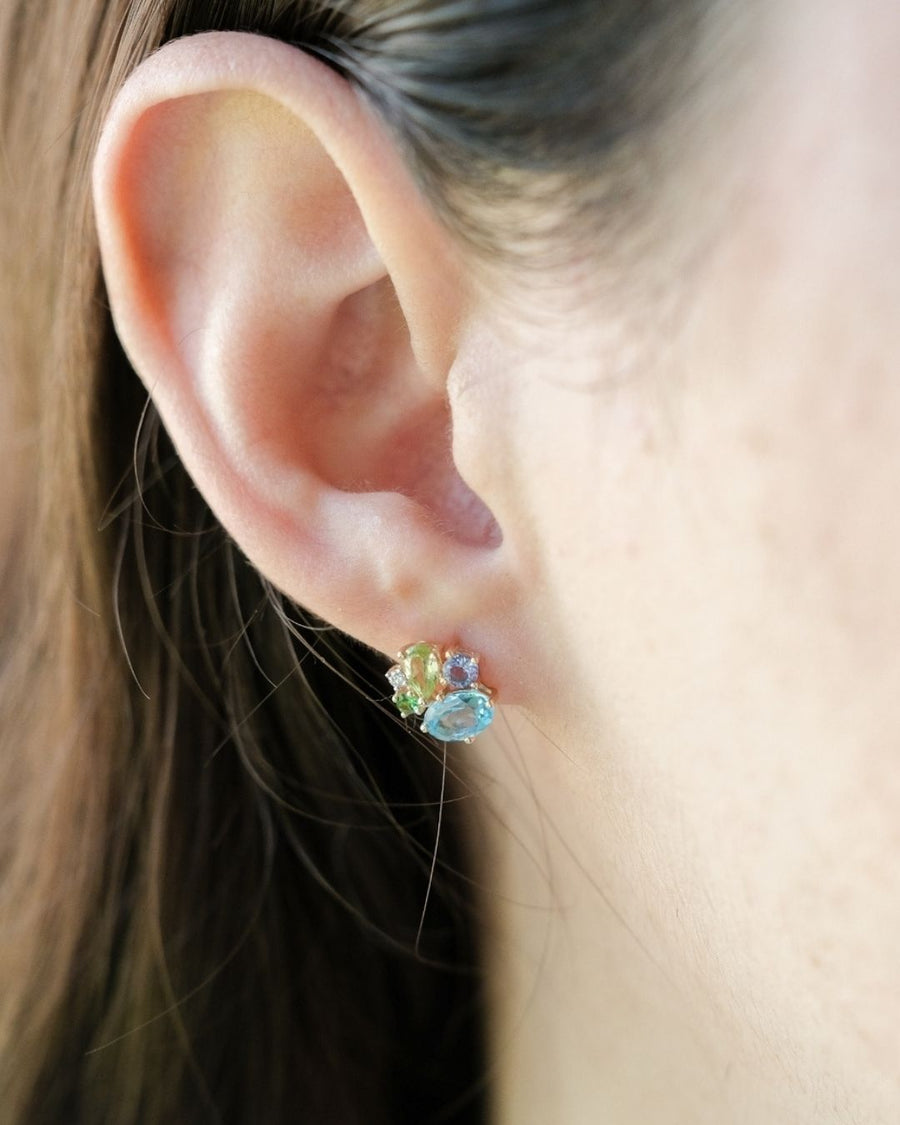 GEMS & DIAMOND EARRINGS