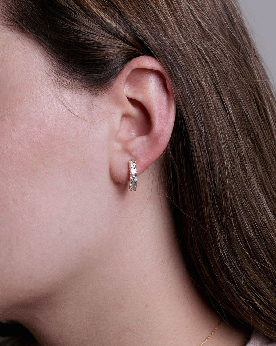 MEDIUM DIAMOND HOOPS