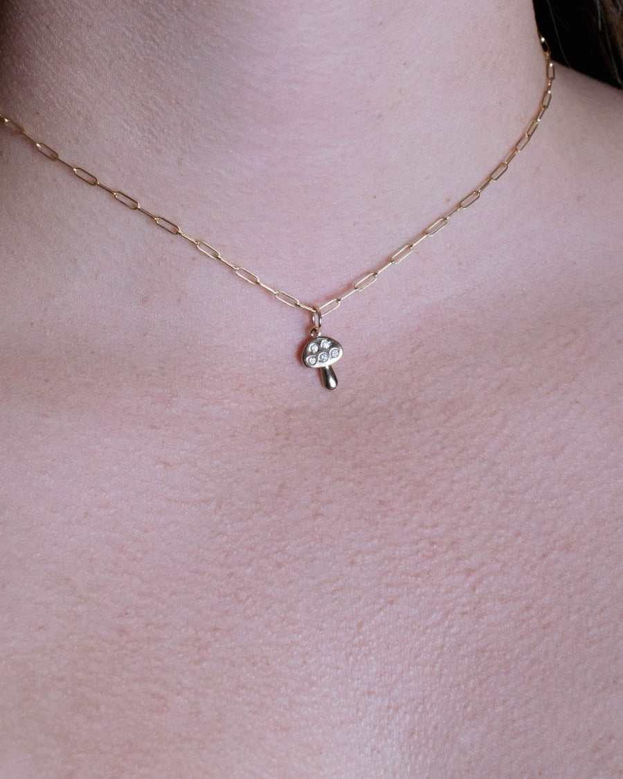 MUSHROOM& PAPERCLIP NECKLACE MUSHROOM