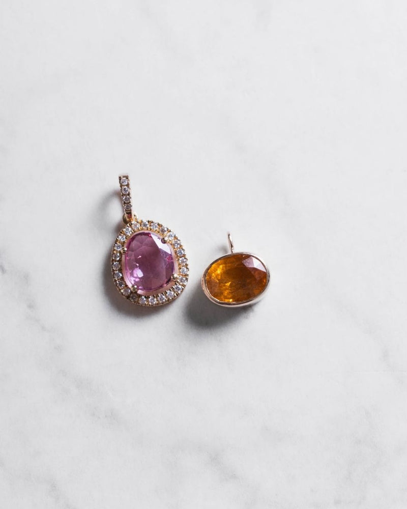 ORANGE SAPPHIRE PENDANT