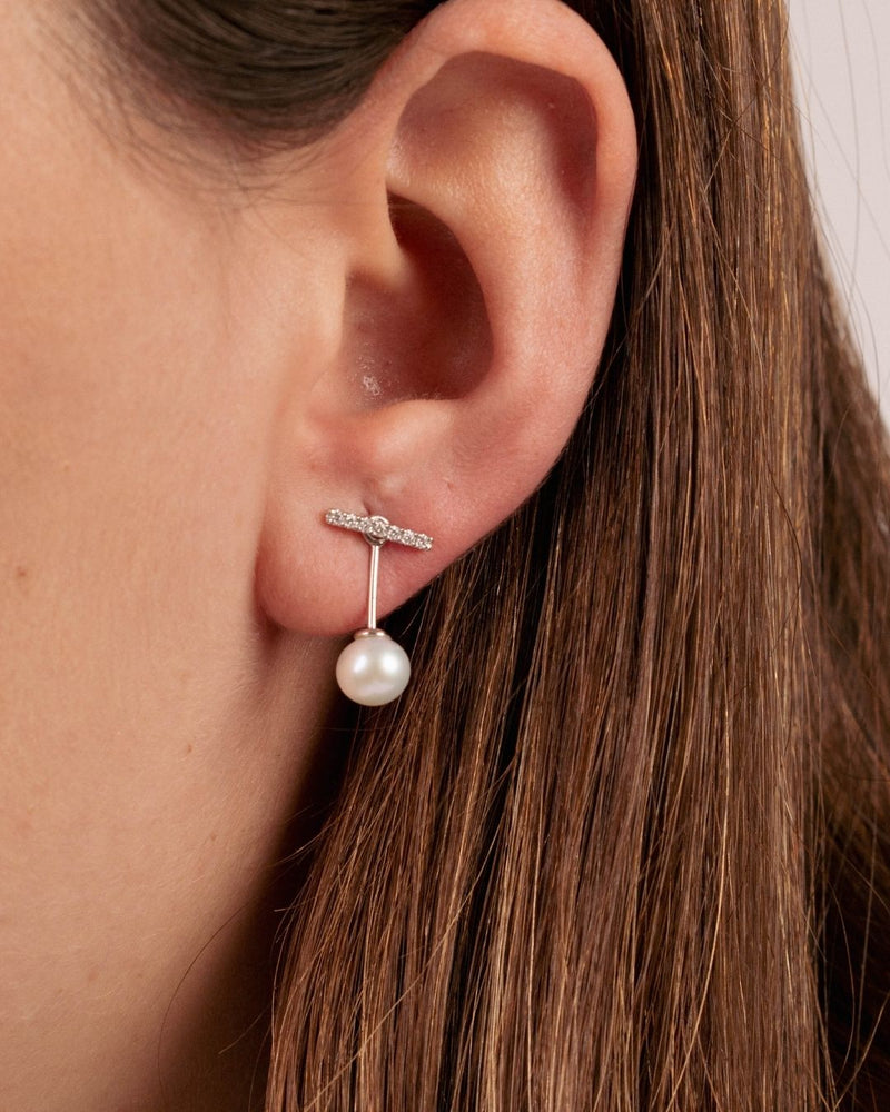 PEAR JACKET & DIAMOND EARRINGS