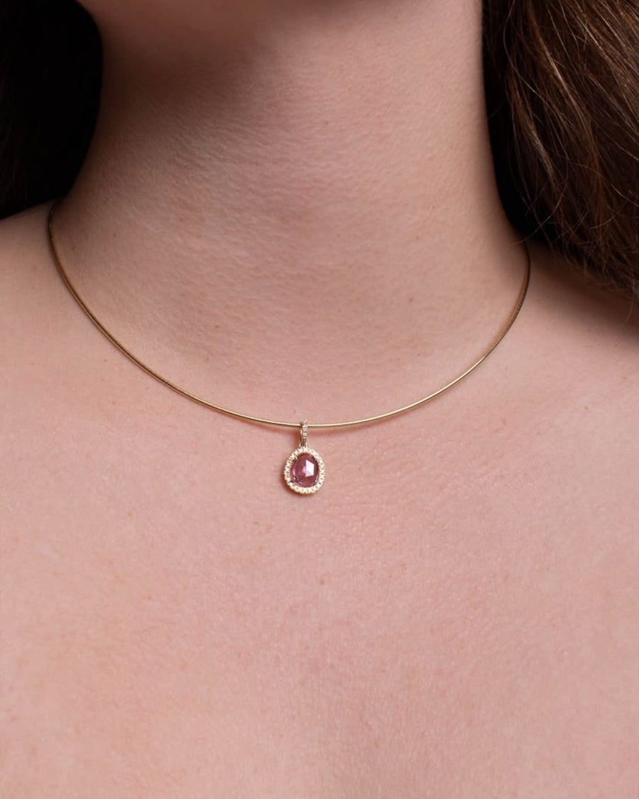 PINK SAPPHIRE & DIAMOND PENDANT