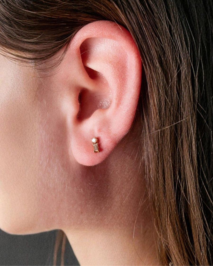ROUND BAGUETTE DANGLE PIERCING