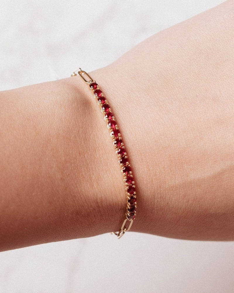 RUBY AND PAPERCLIP BRACELET