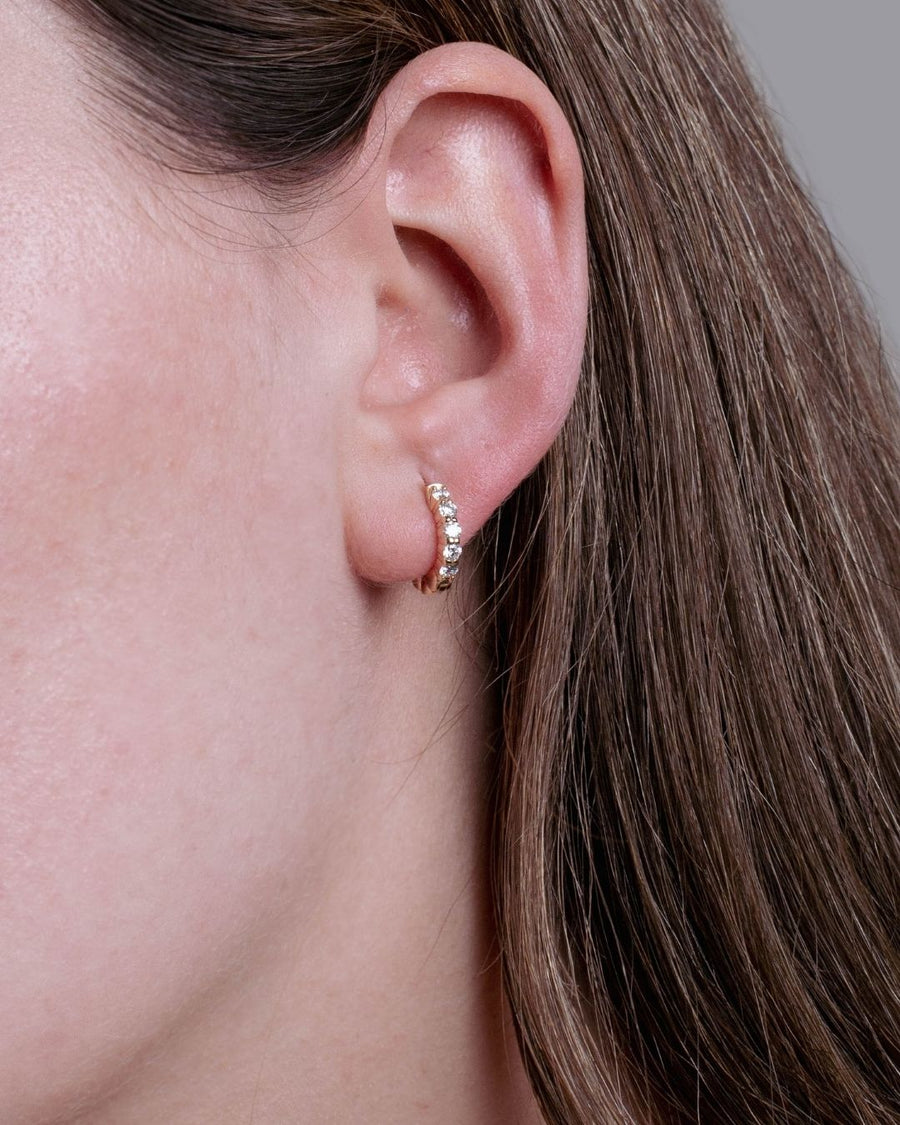 SMALL DIAMOND HOOPS