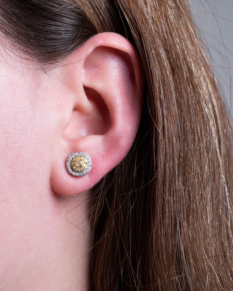 YELLOW DIAMOND STUDS