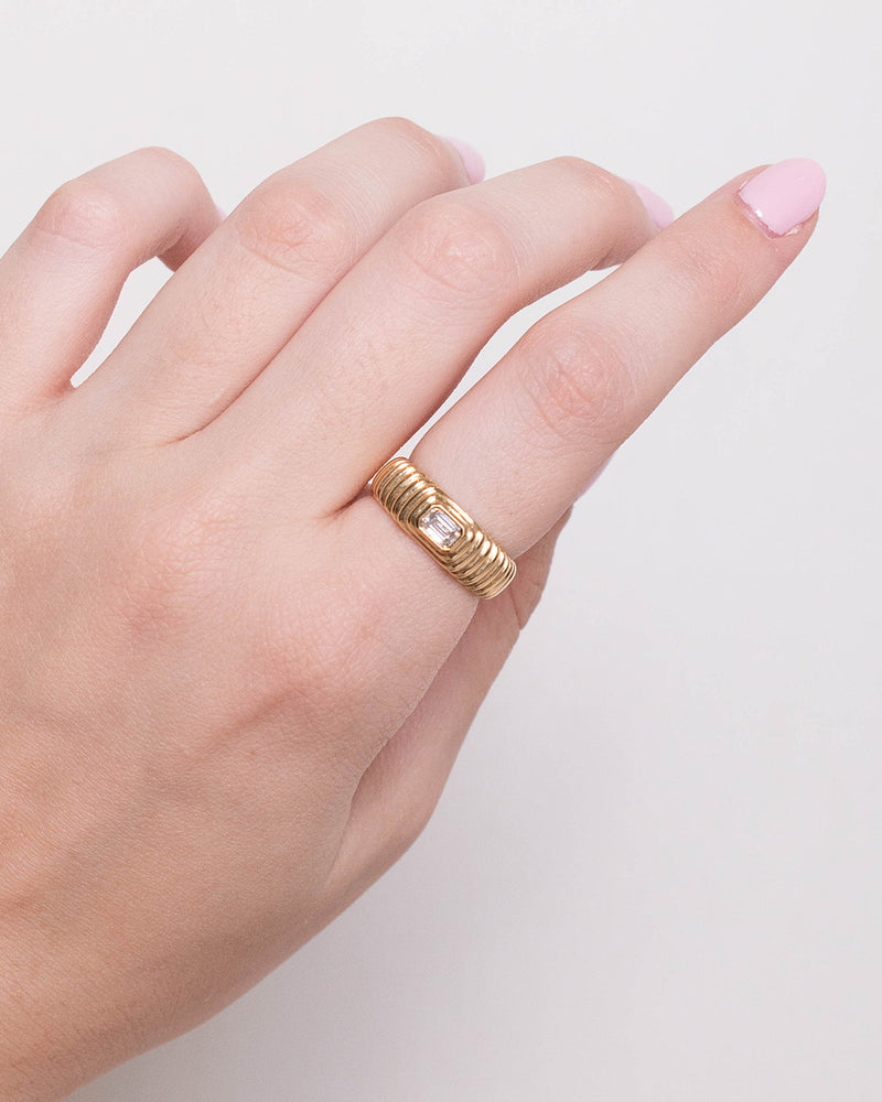 DIAMOND CHUNKY RING