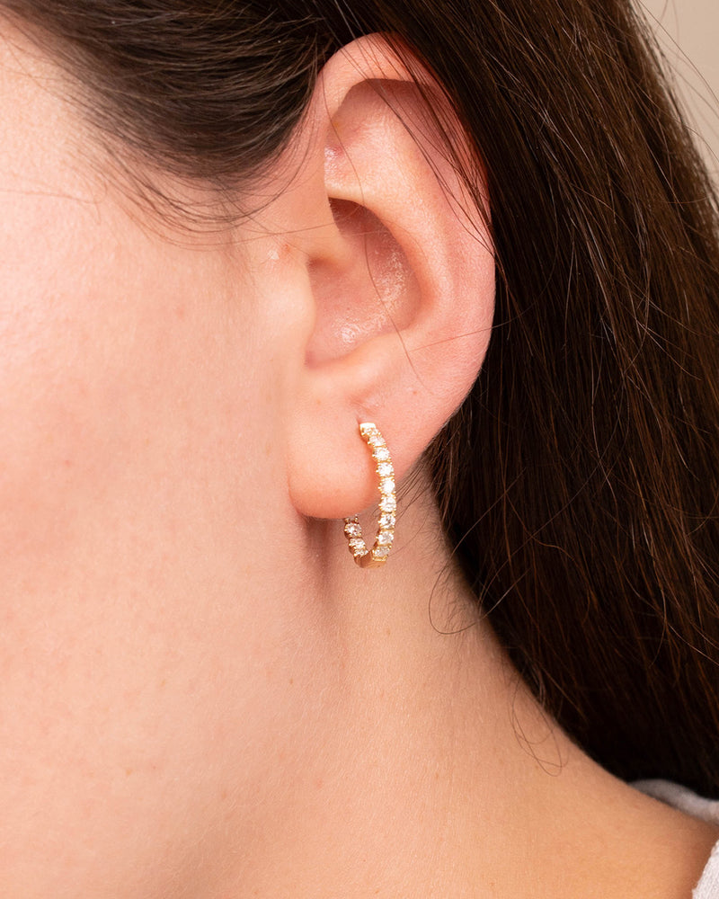 DIAMOND HOOP YELLOW GOLD