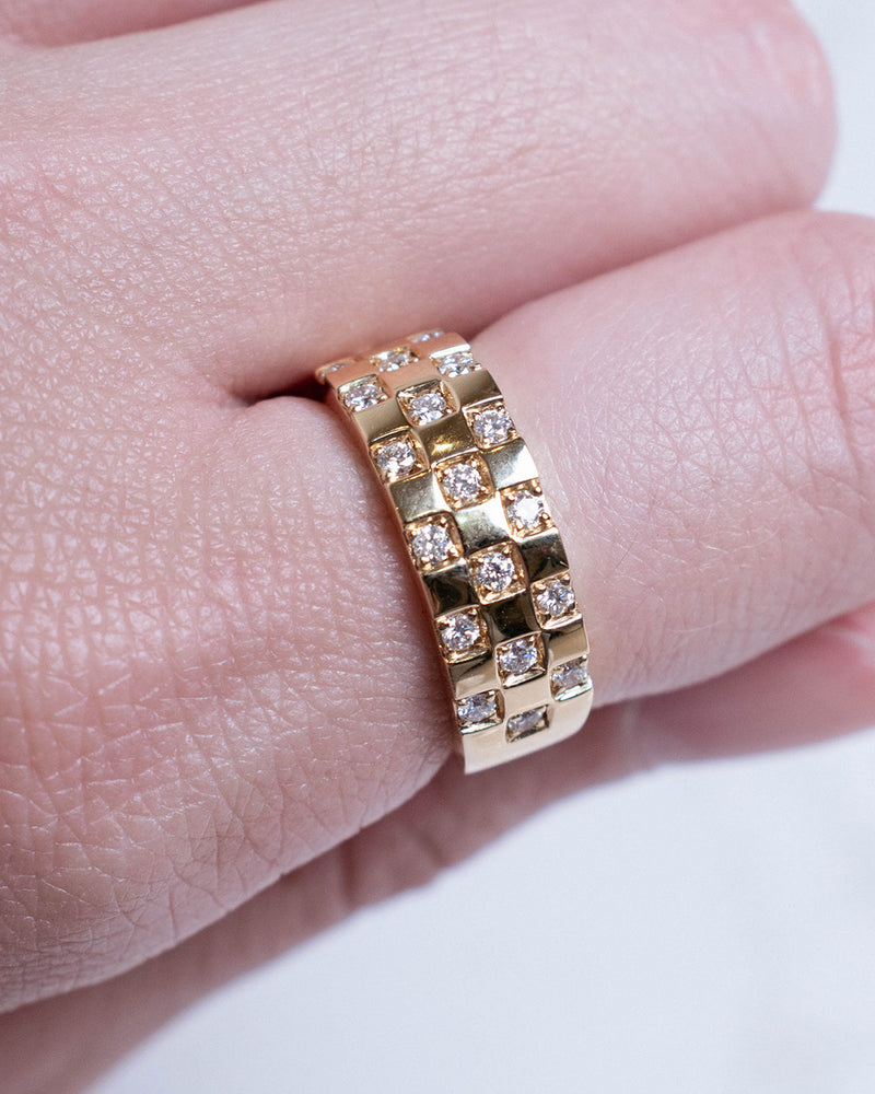 GOLD COCKTAIL RUBY RING