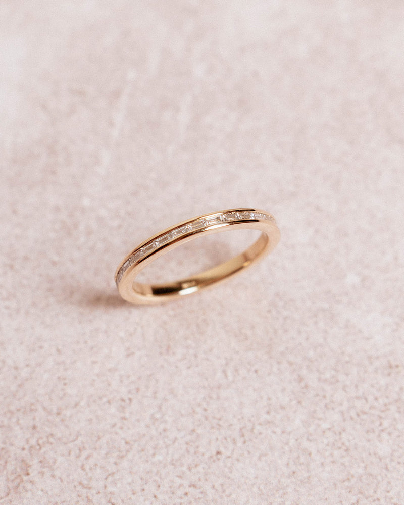 INLAY BAGUETTE RING