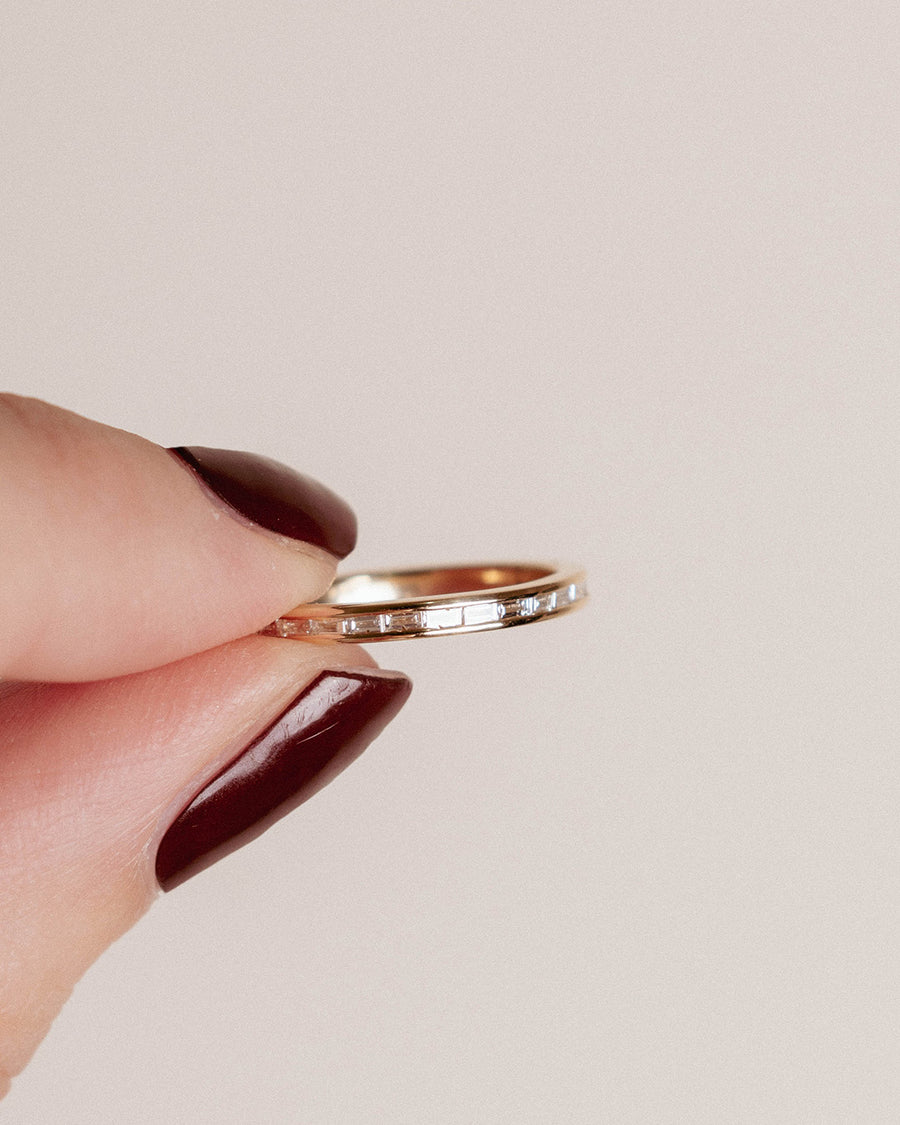 INLAY BAGUETTE RING