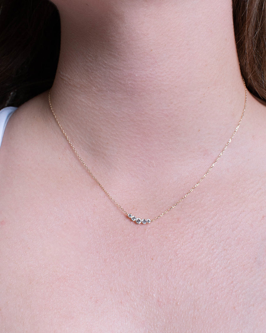 INVISIBLE SET DIAMOND NECKLACE