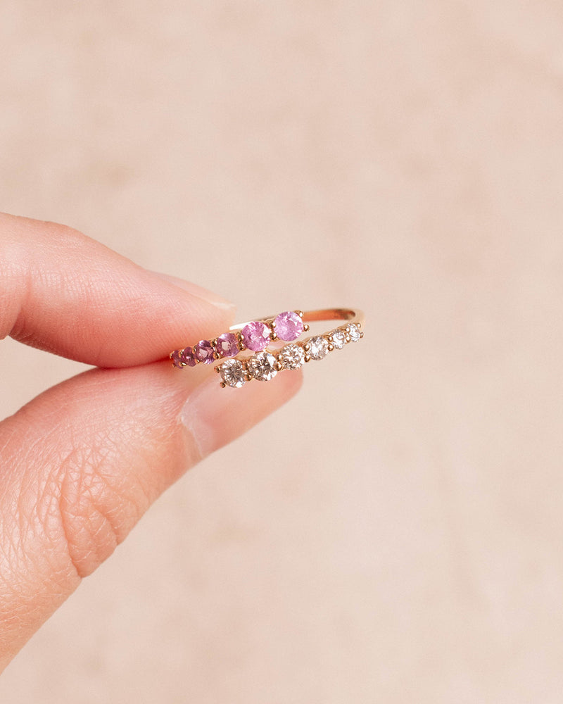 PINK SAPPHIRE & DIAMOND RING