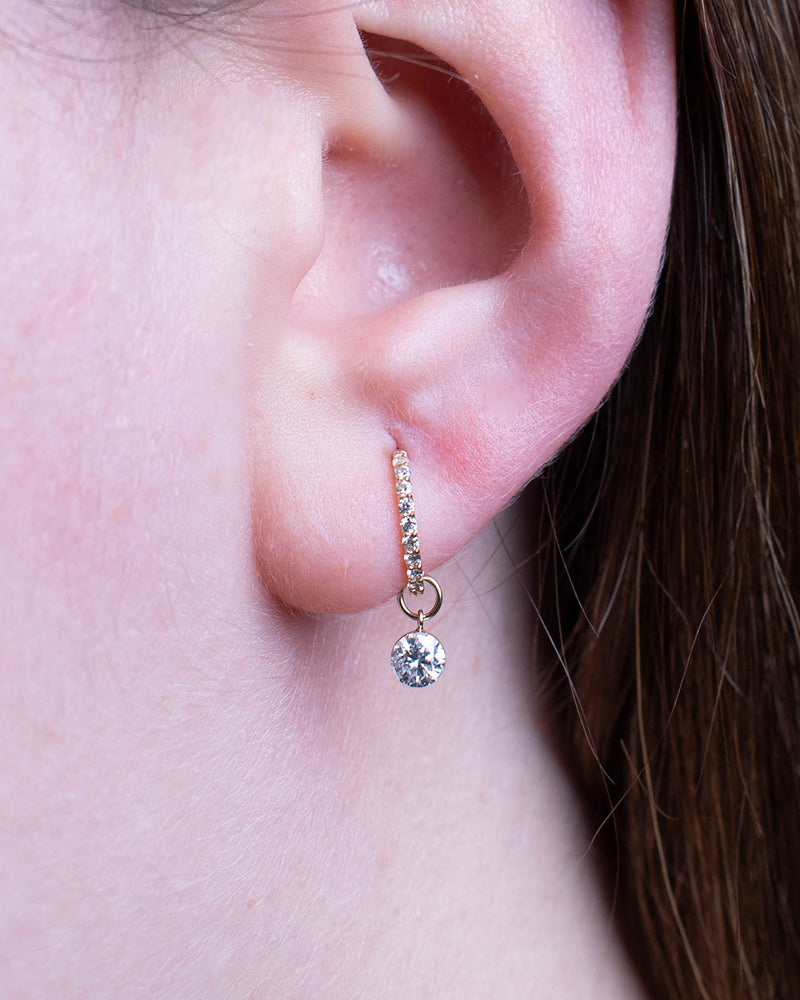 ROUND SHAPE HUGGIE CHARM